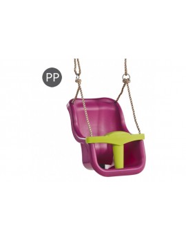 Baby Seat Luxe With Ropes Purple/Lime