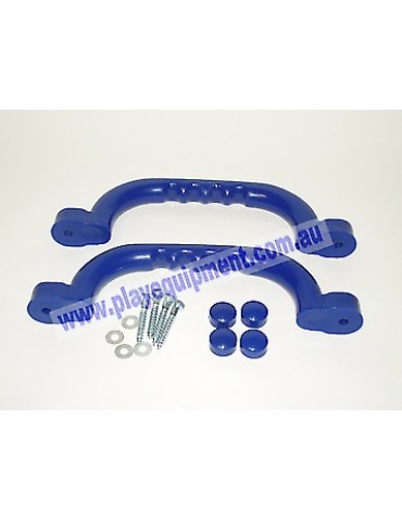 Short Plastic Handle Grip BLUE 23 cm Pair