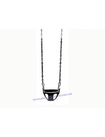 Half Bucket Infant Swing Seat Commercial &  Black Plastic Coated Chains